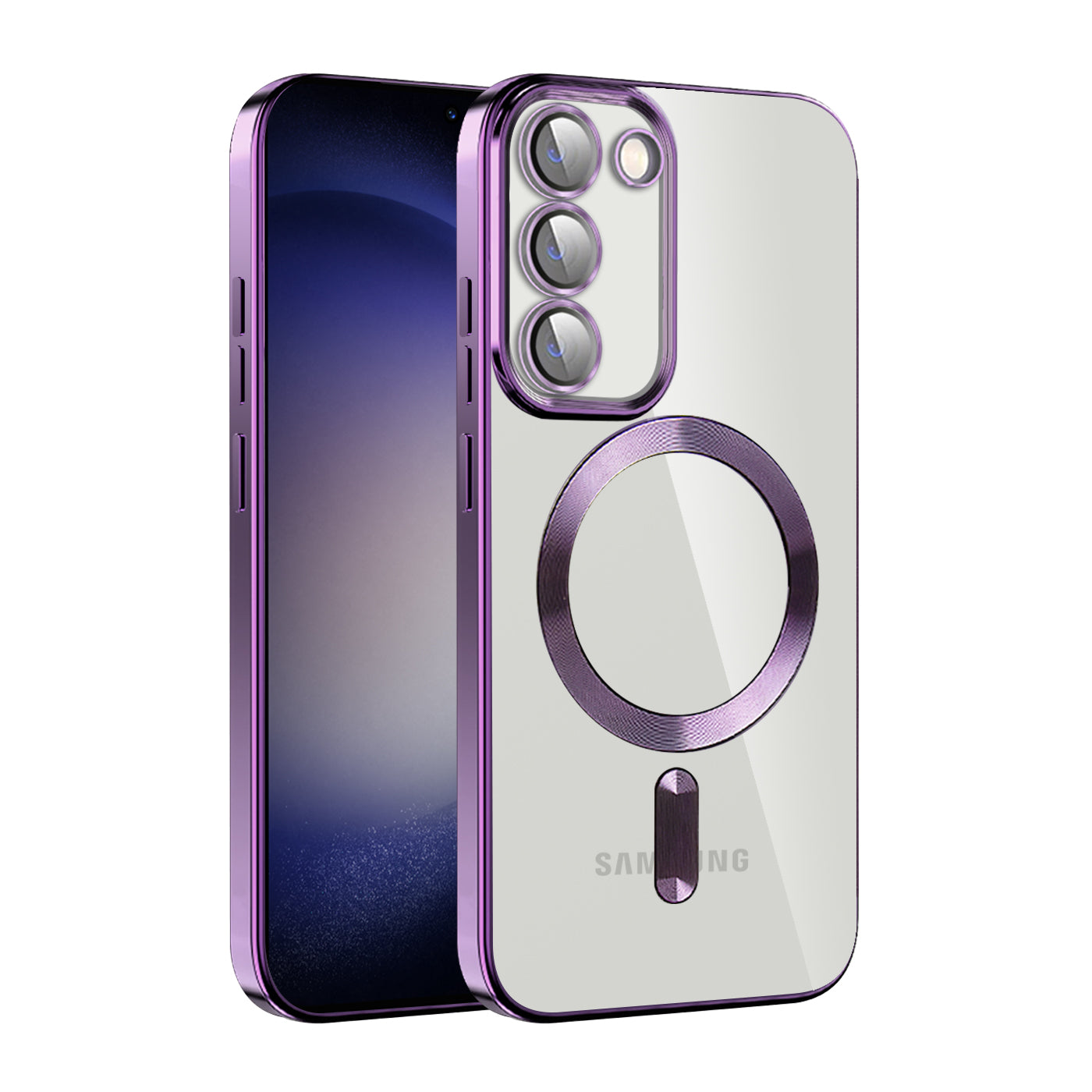 Clear Magnetic Case for Samsung Galaxy S23 Compatible with MagSafe TPU PC Shockproof Phone Cover Clear Magnetic Case for Samsung Galaxy S23 Compatible with MagSafe TPU PC Shockproof Phone Cover
